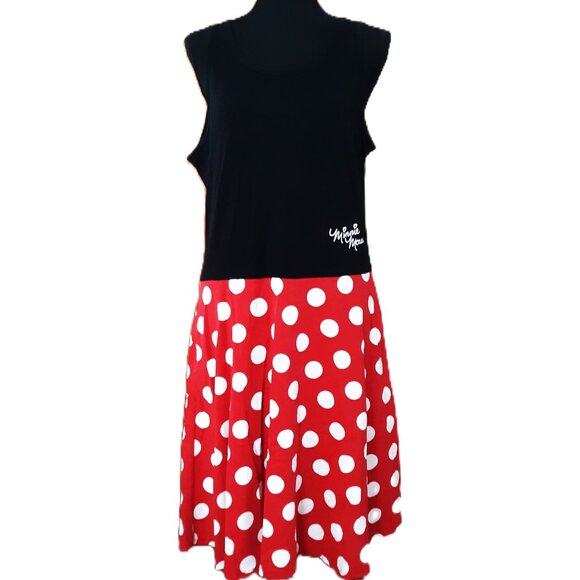 Disney Minnie Mouse Women's Tank Top A-Line Sun Dress Stretch XL (15-17) - Picture 3 of 7